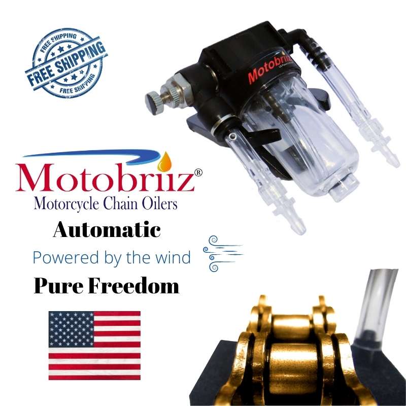 Motobriiz Adjustable Flow Chain Oiler